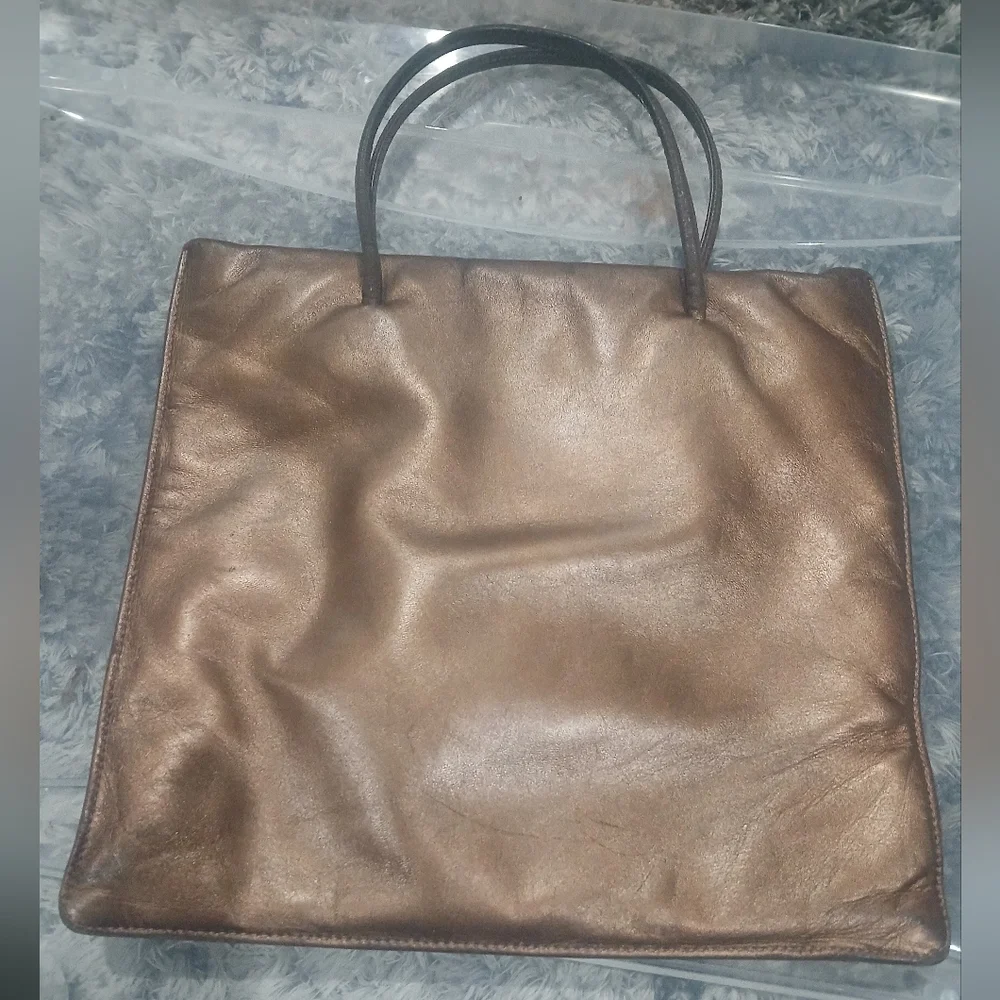 Loewe Metallic Brown Leather Tote - Picture 2 of 4